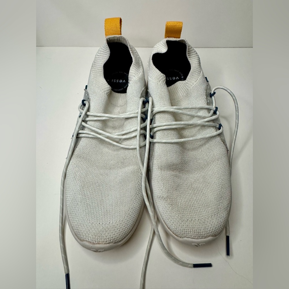 Vessi Men's Cream Knit Sneakers